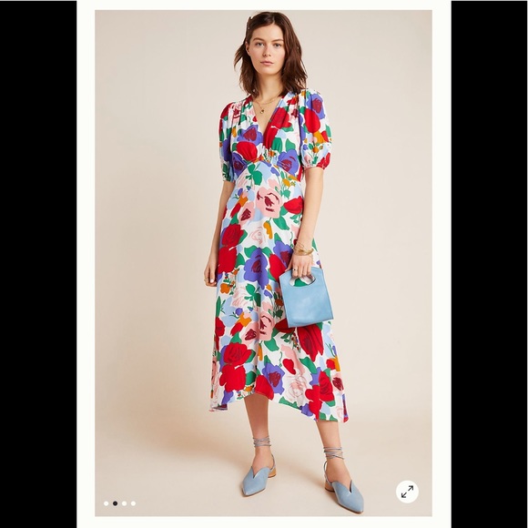 Anthropologie Dresses & Skirts - Faithfull Anita V-neck Midi Dress